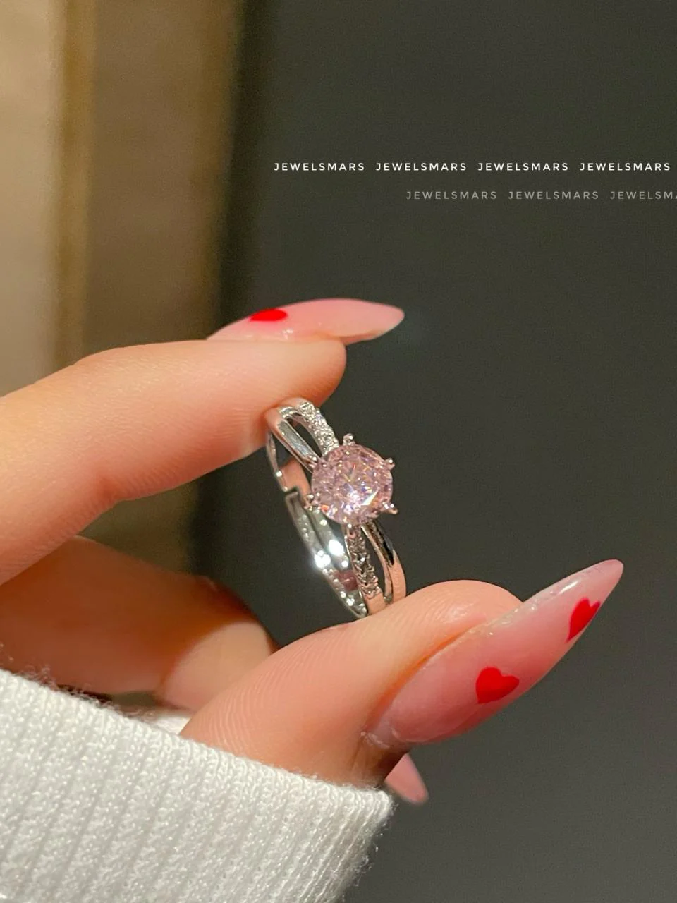 Diana Promise Ring- pink - Image 2
