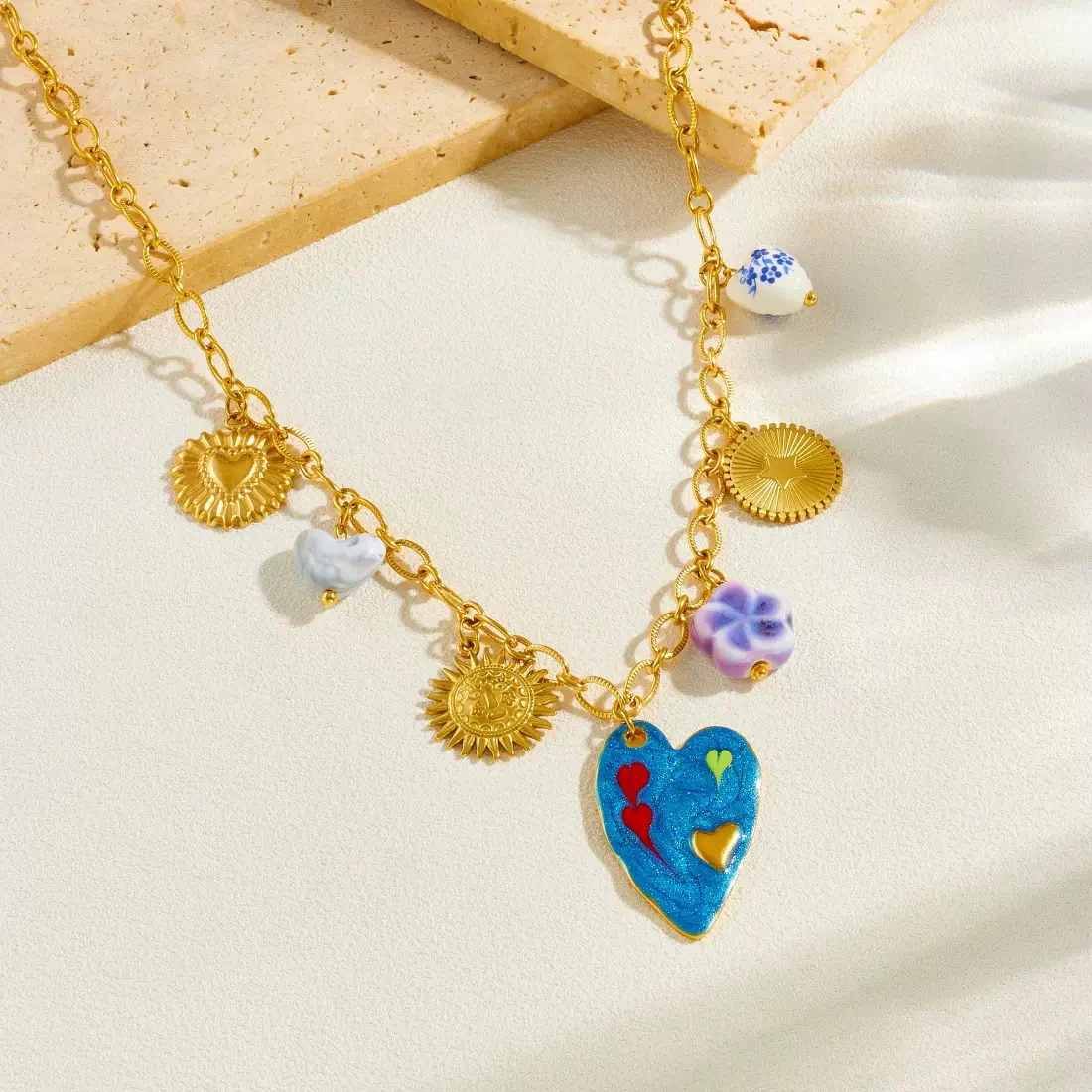 Diva Multi Charm Necklace - Image 3