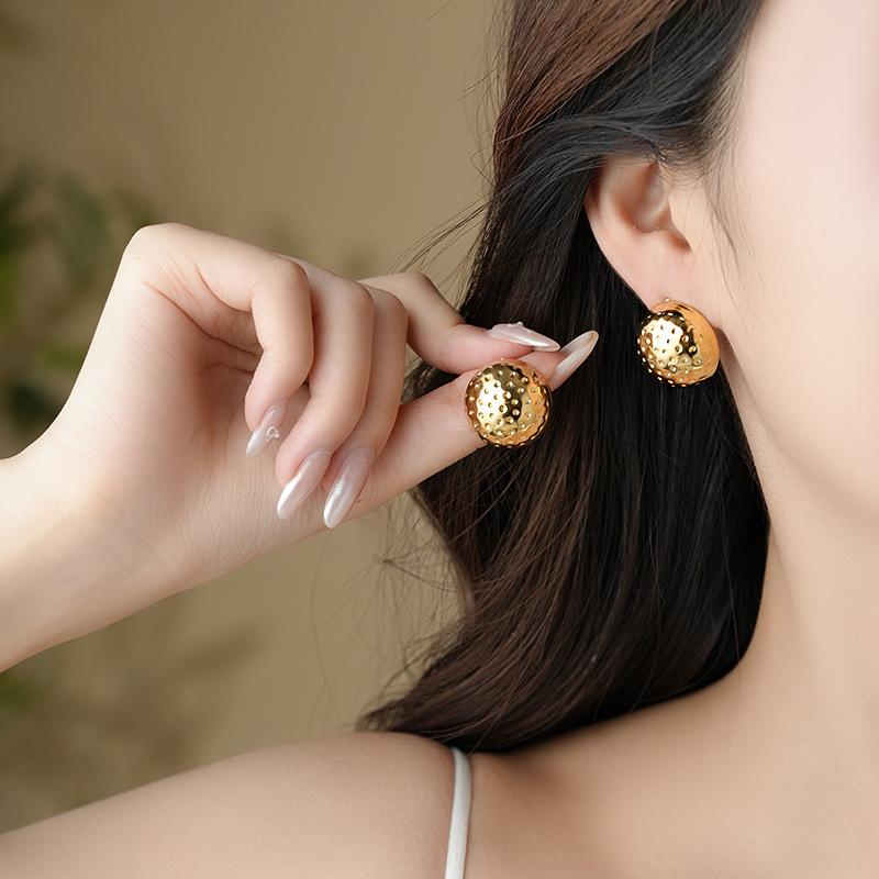 Dome Statement Earrings - Image 2