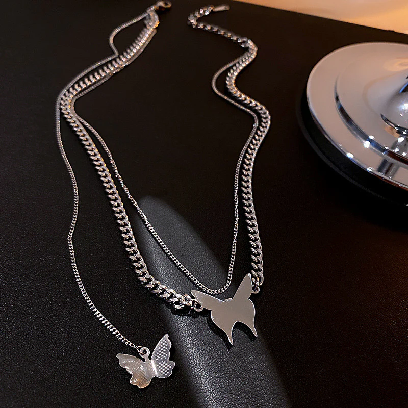 Double Trouble Butterfly Necklace - Image 2