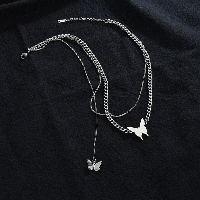Double Trouble Butterfly Necklace - Image 3