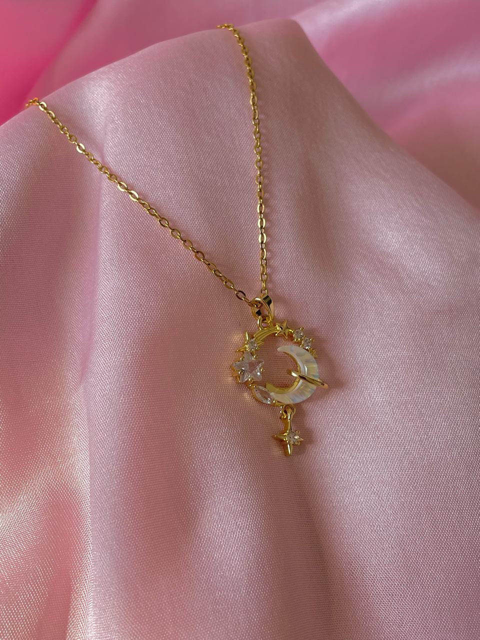 Dreamiest Moon Star Necklace - golden - Image 2