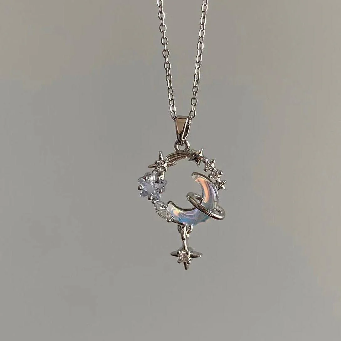 Dreamiest Moon Star Necklace - silver - Image 5