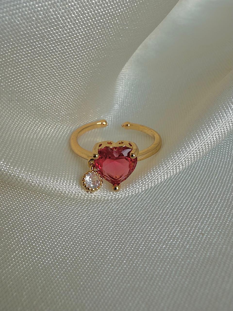 Dreamkiss Rhinestone Heart Ring - Image 2