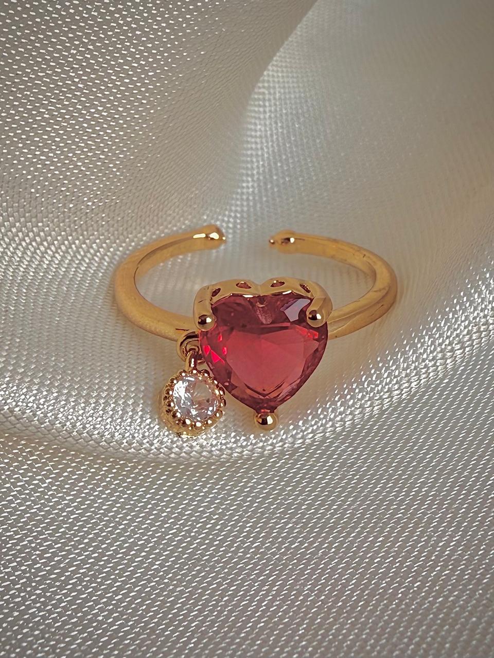 Dreamkiss Rhinestone Heart Ring - Image 3