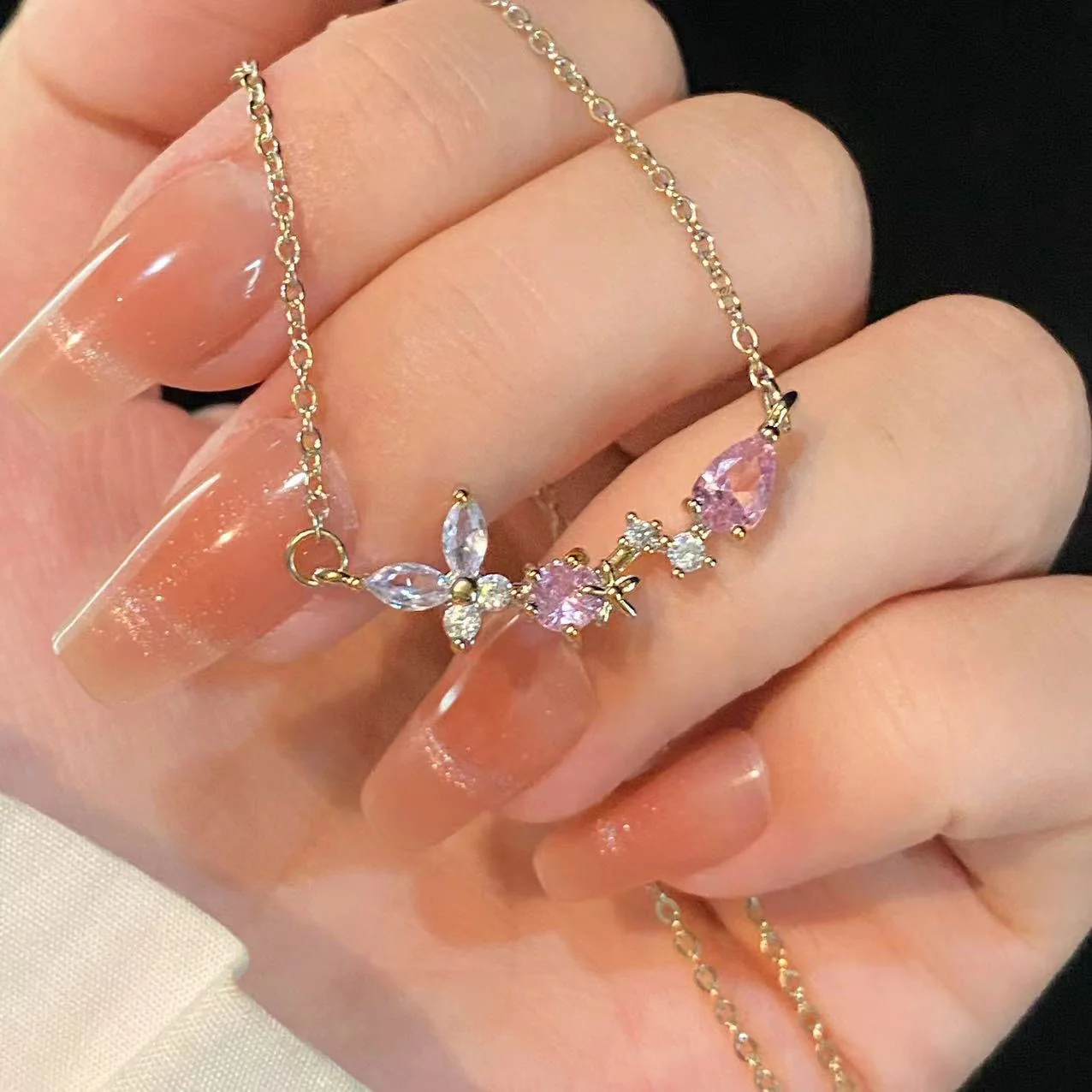Dreamland Butterfly Necklace- golden
