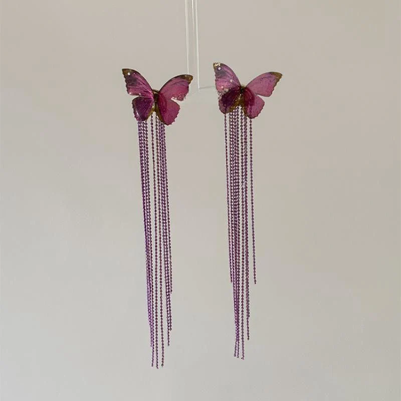 Dreamland Butterfly Tassel Earrings - Image 5