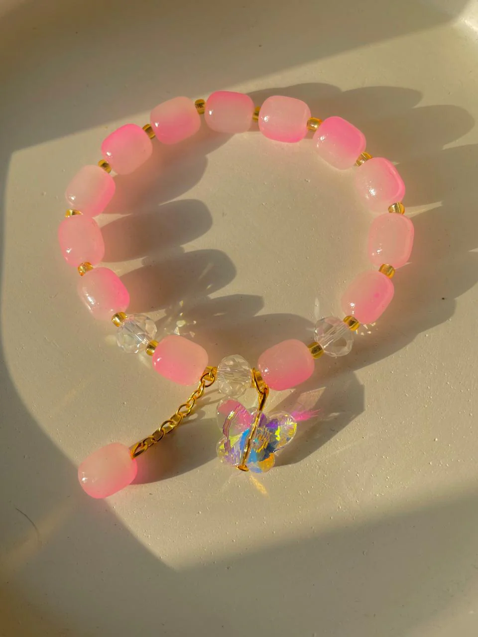 Dreamy Butterfly Bracelet- pink - Image 2