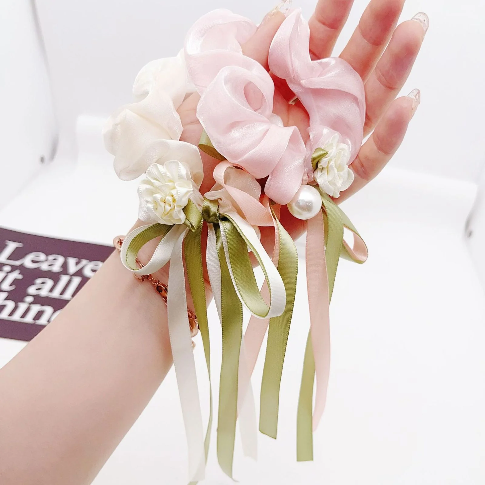 Dreamy Floral Bow Hairties - Image 7