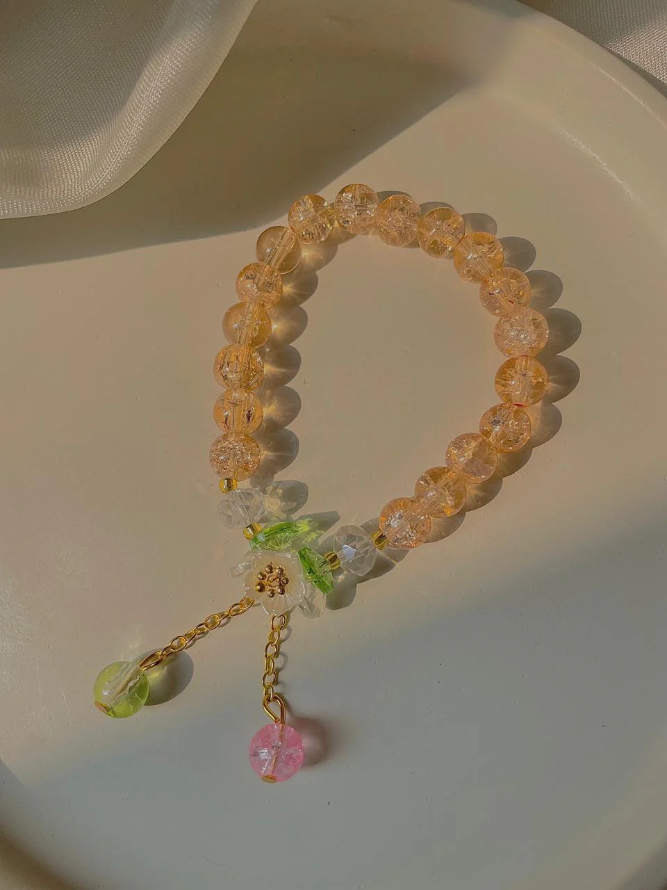 Dreamy Floral Bracelet- sunset hues - Image 2