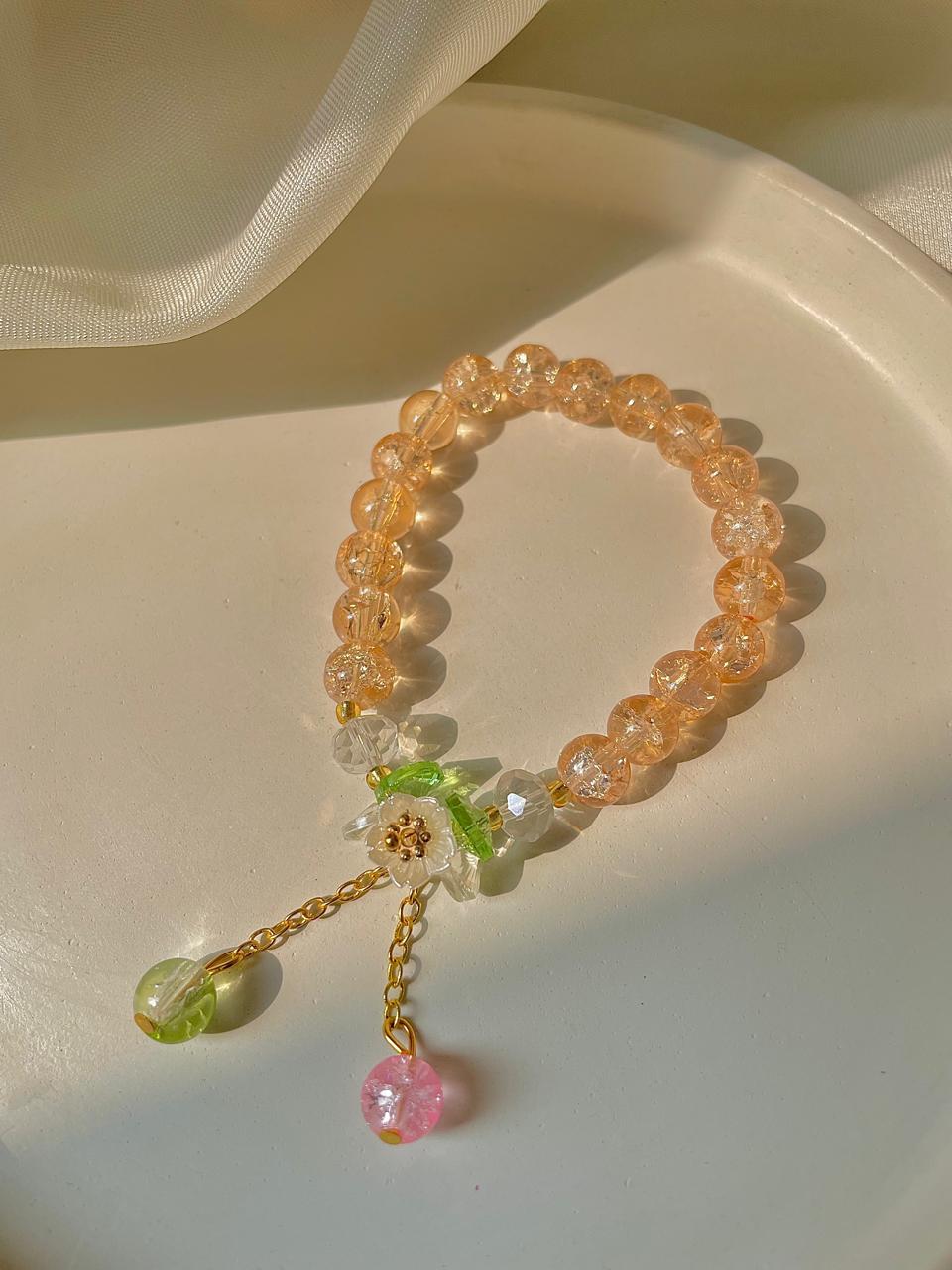 Dreamy Floral Bracelet- sunset hues - Image 3