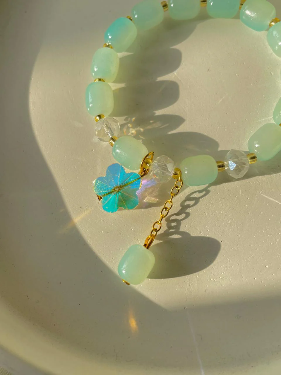 Dreamy Flower Bracelet- green blue - Image 2