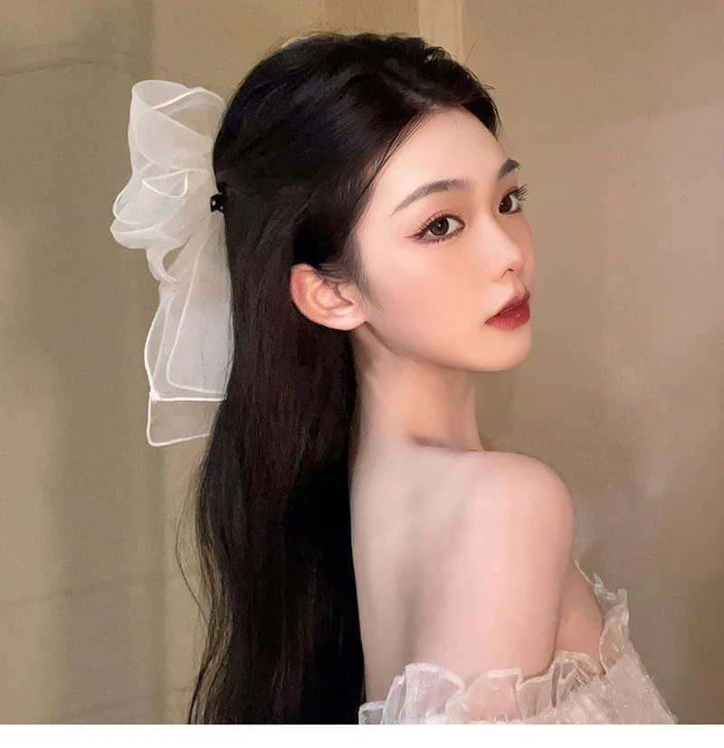 Dreamy Oversized Organza Hair Bow - Image 2