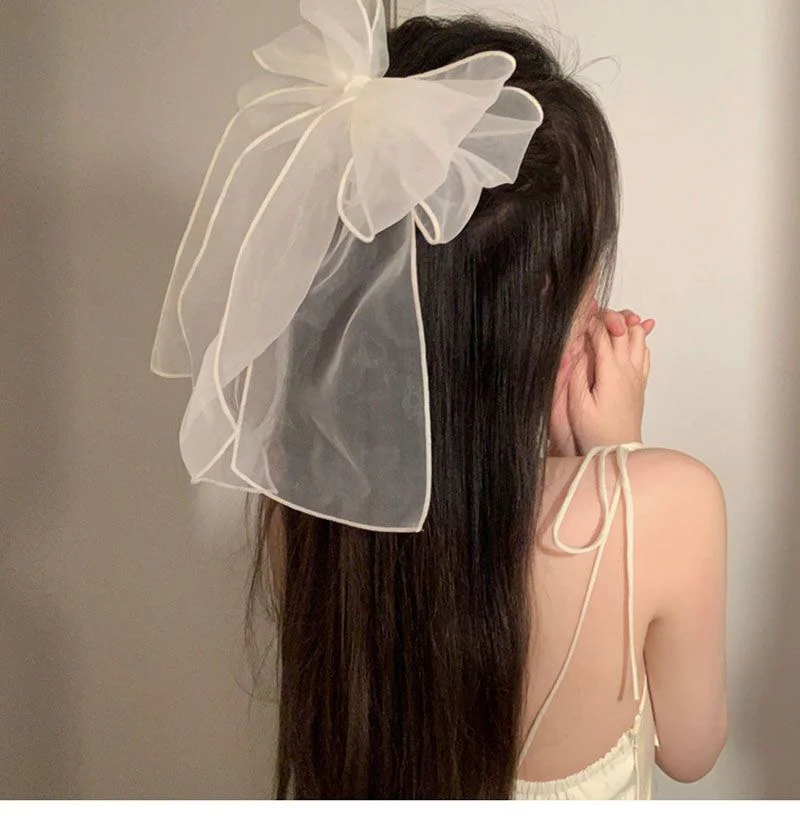 Dreamy Oversized Organza Hair Bow - Image 3