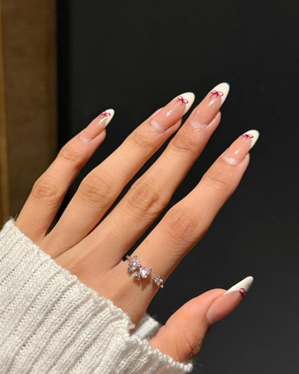 Dressy Bow Ring- pink - Image 2