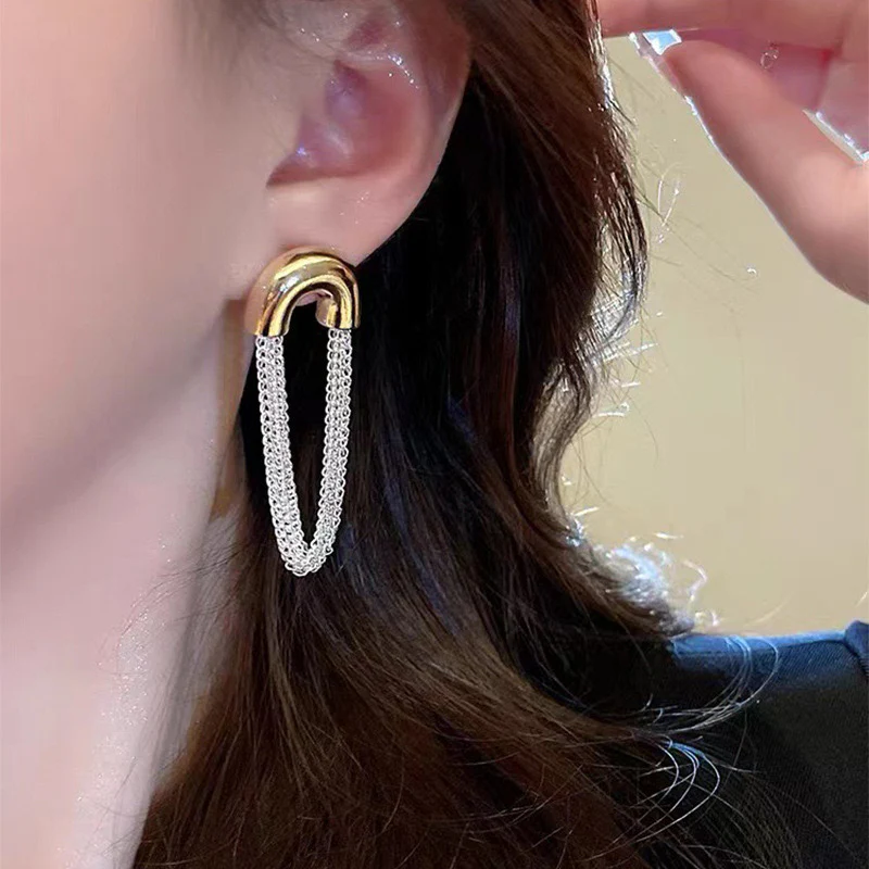 Drip Drop Dual tone Earrings - Image 2