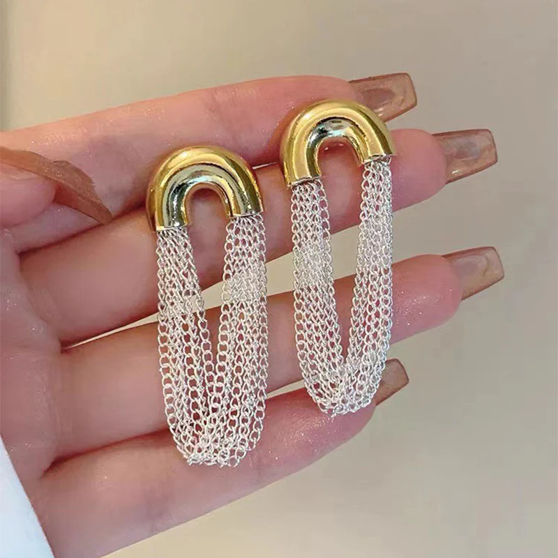Drip Drop Dual tone Earrings - Image 3