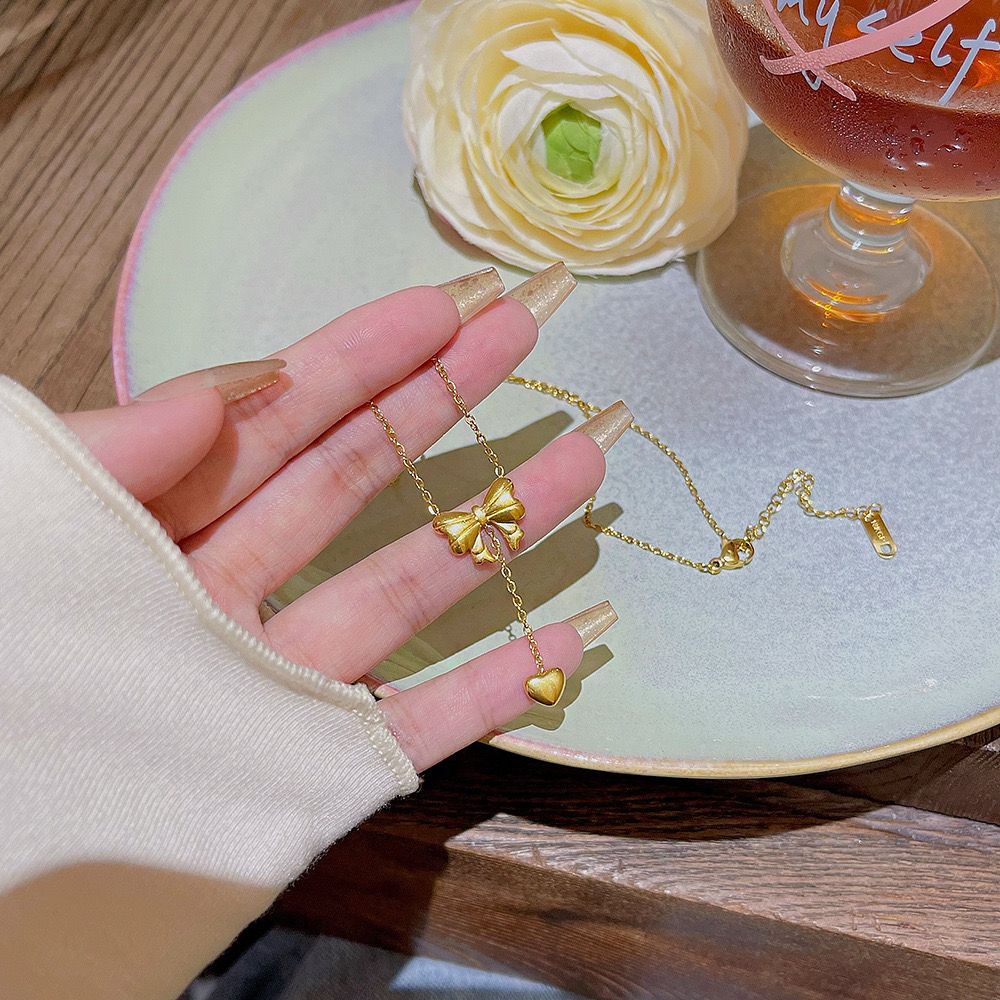 Dropped my Heart Bow Necklace - Image 2