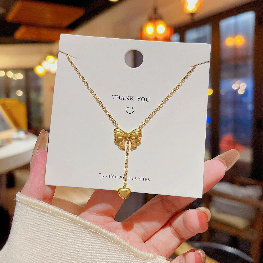 Dropped my Heart Bow Necklace - Image 3