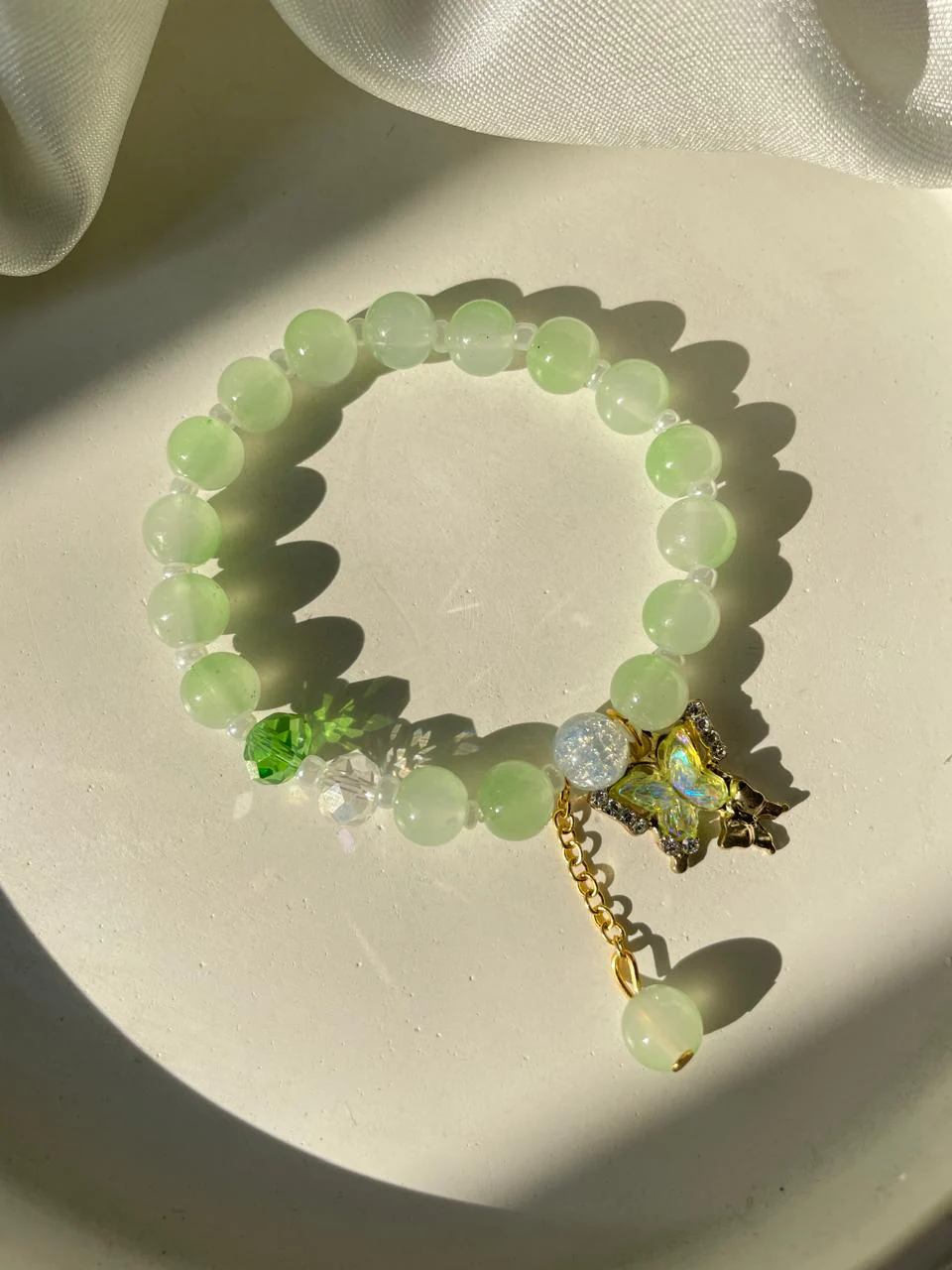 Dual Butterfly Bracelet- green