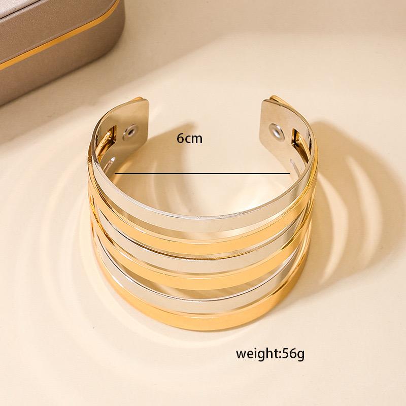 Dual Tone Statement Bracelet - Image 2