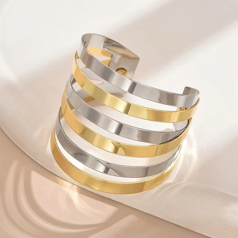 Dual Tone Statement Bracelet - Image 5