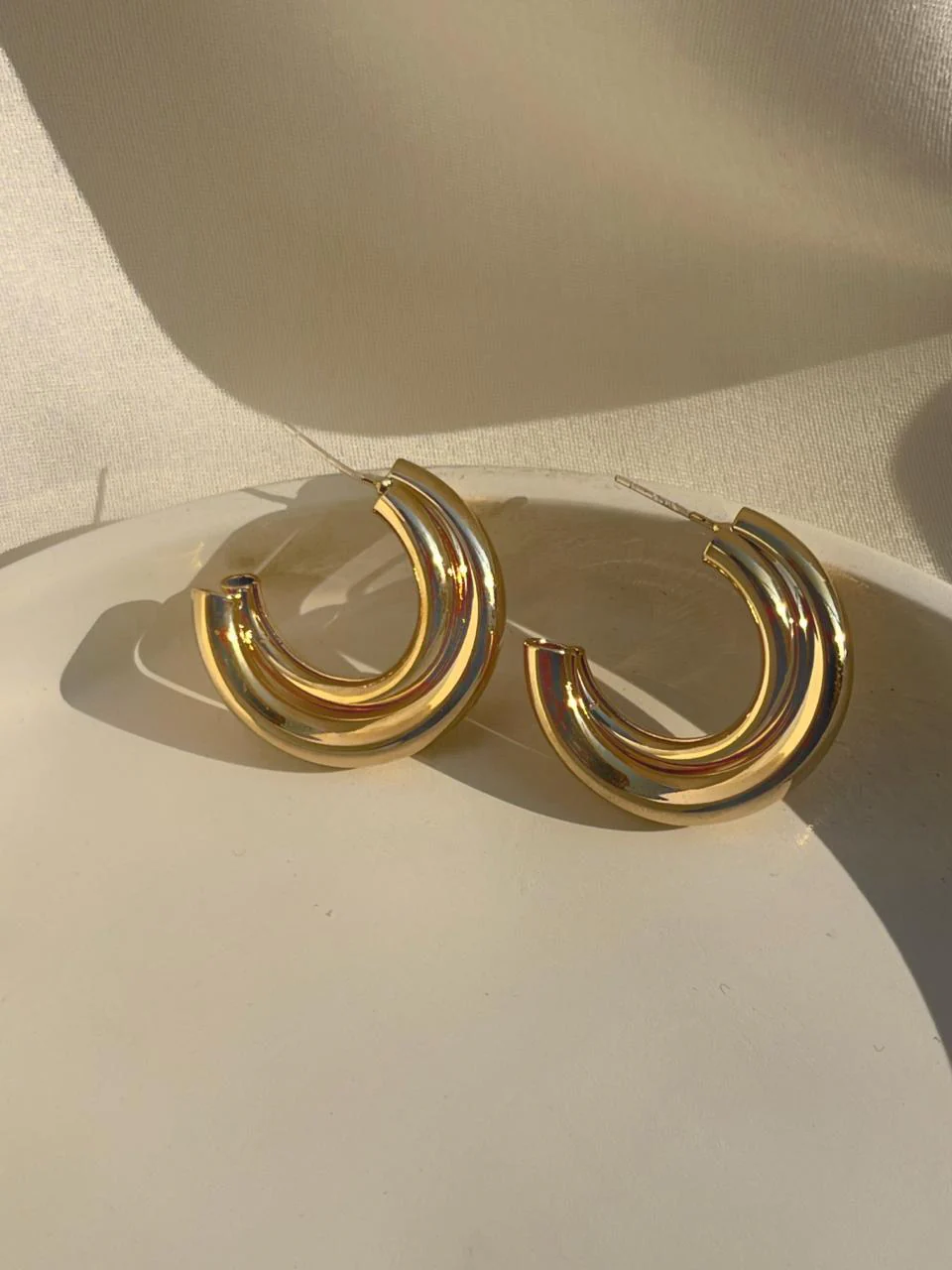 Dual Tube Hoop earrings - Image 2