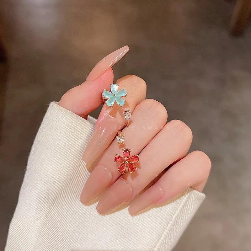 Elsa Frozen Blue Flower Ring - Image 2