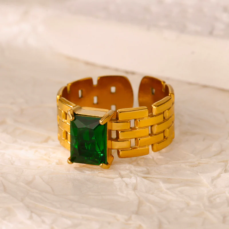 Emerald Authority Gold Ring - Image 2