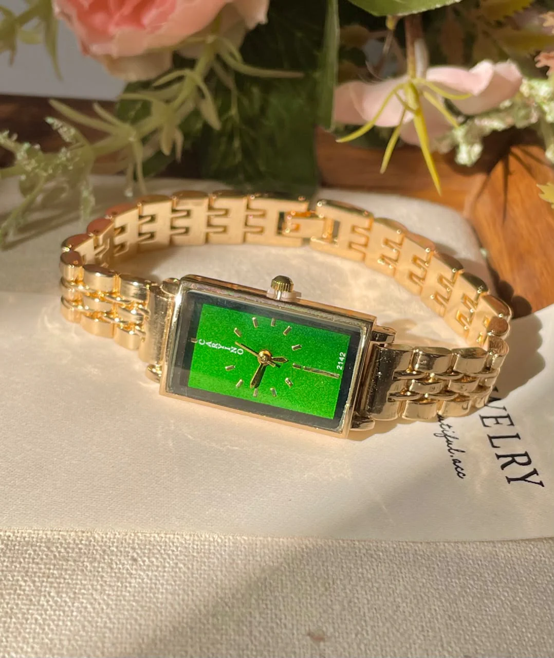 Emerald Deco Tank Watch - Image 3