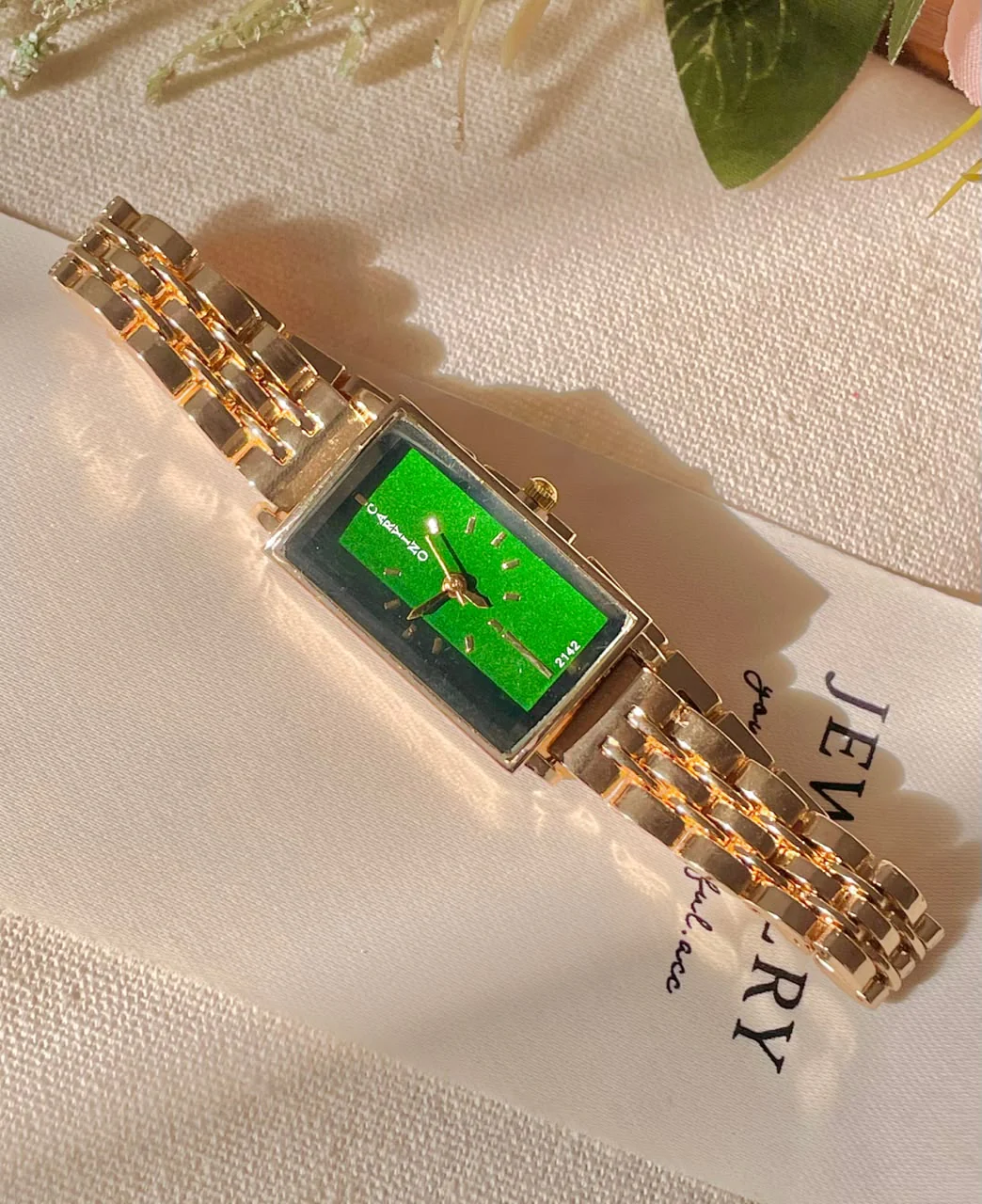 Emerald Deco Tank Watch - Image 4