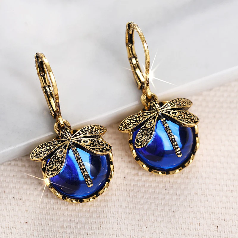 Dragonfly Huggies Earrings - Image 2