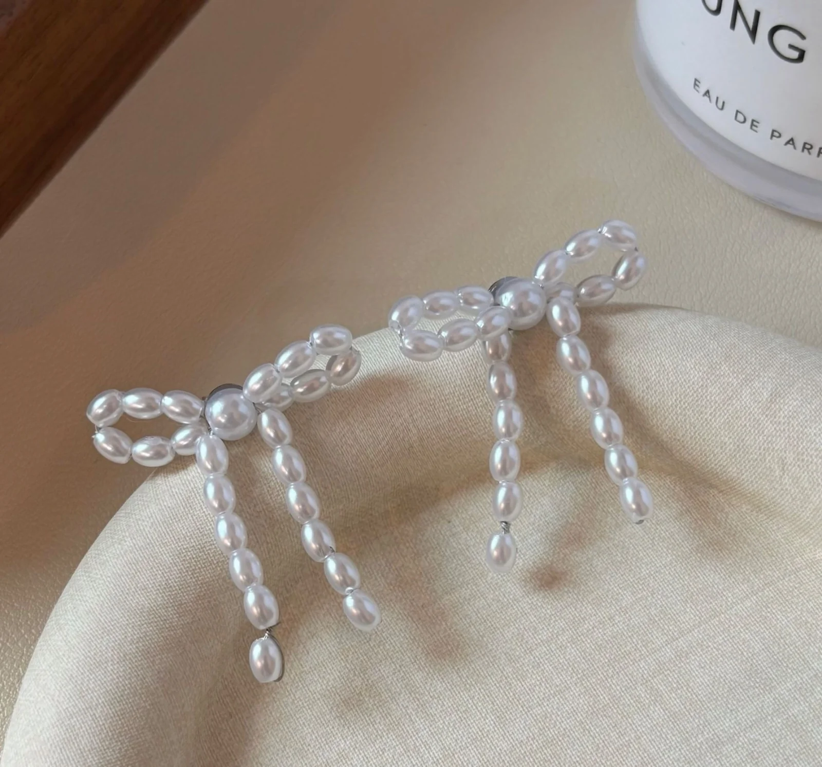 Ethereal Pearlette Bow Earrings - Image 2