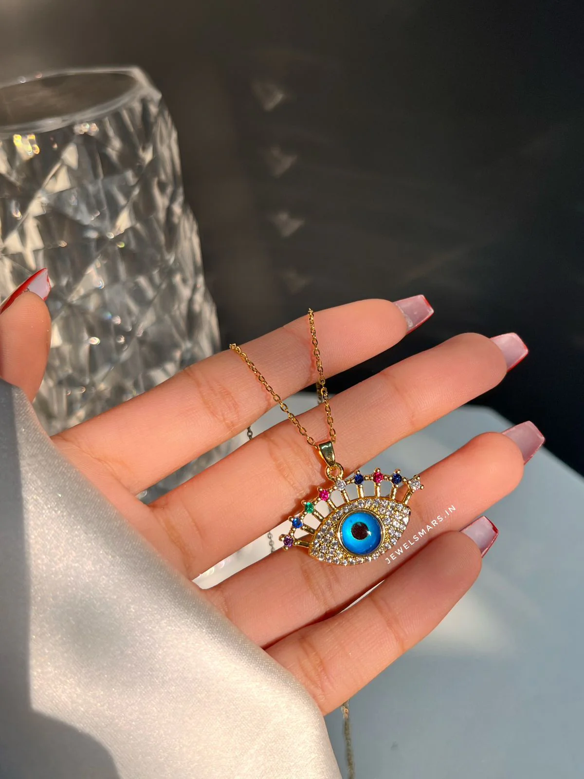 Evil Eye Necklace (stainless steel) - Image 2