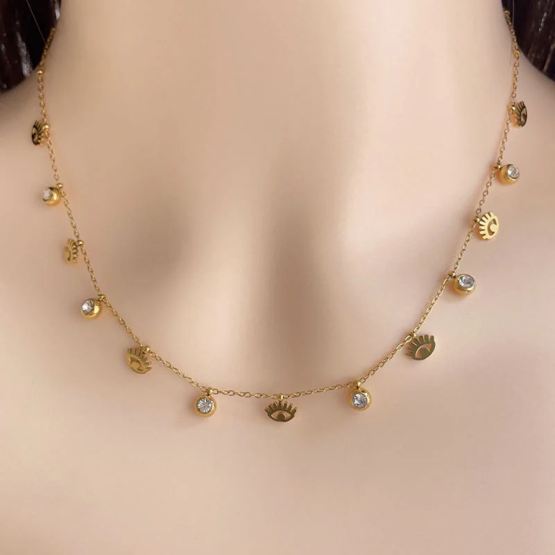Eye-conic Gold Necklace - Image 2