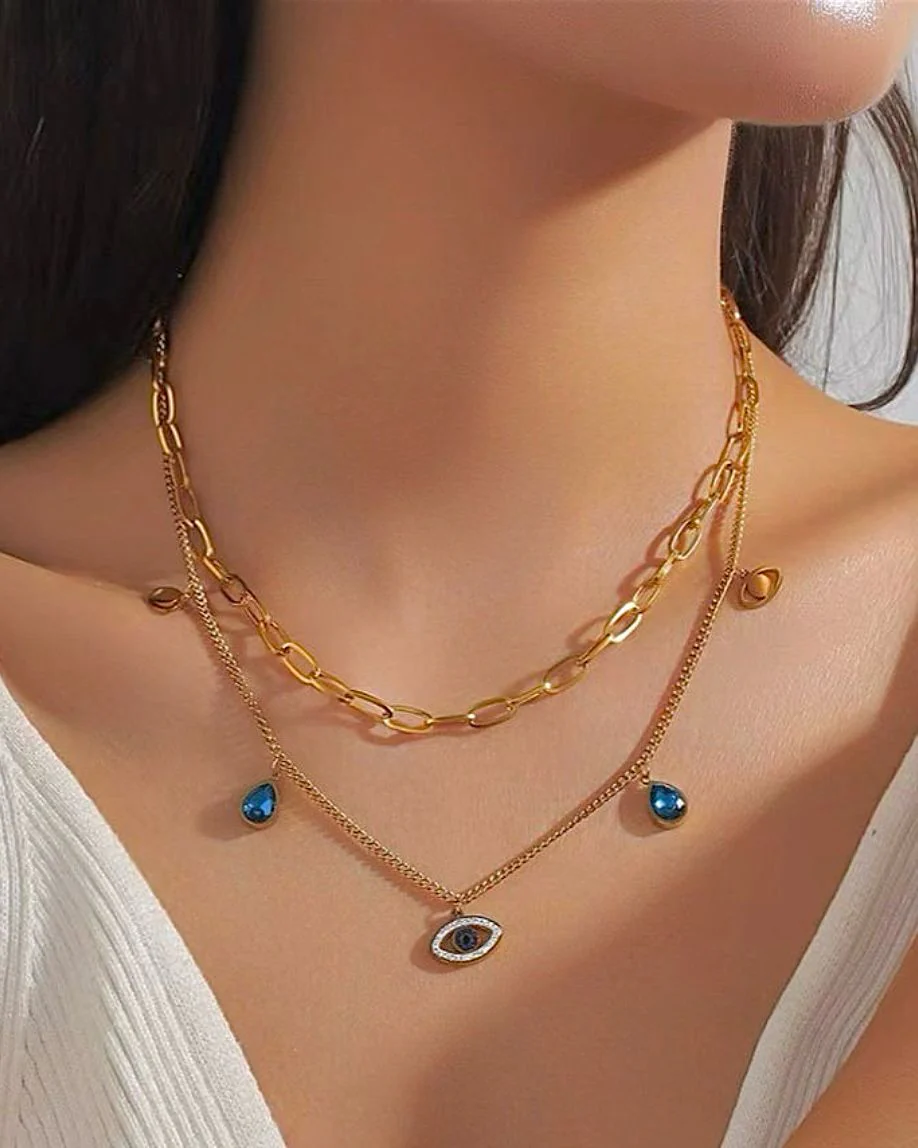 Eyes on You Evil Eye Necklace - Image 3