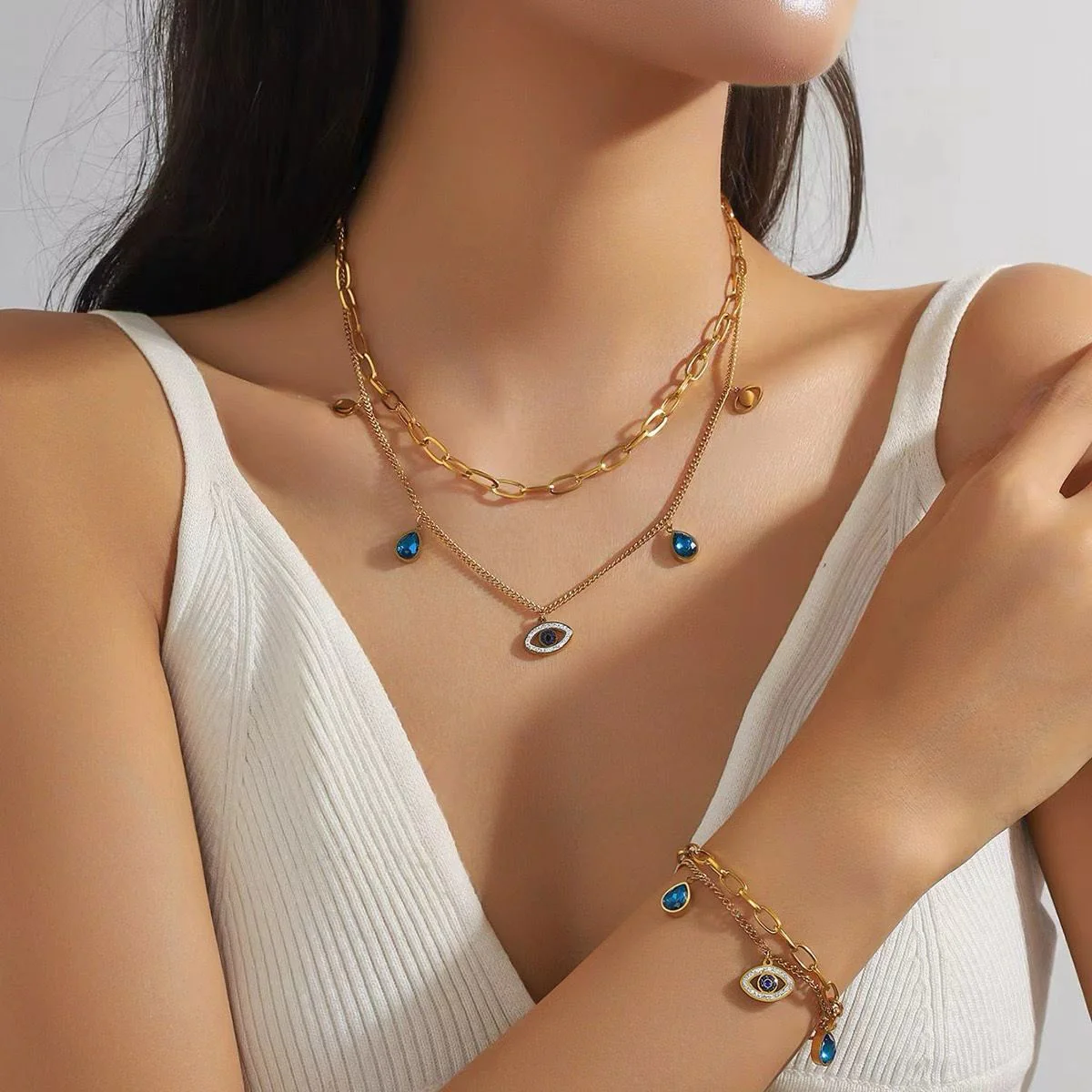 Eyes on You Evil Eye Necklace - Image 4