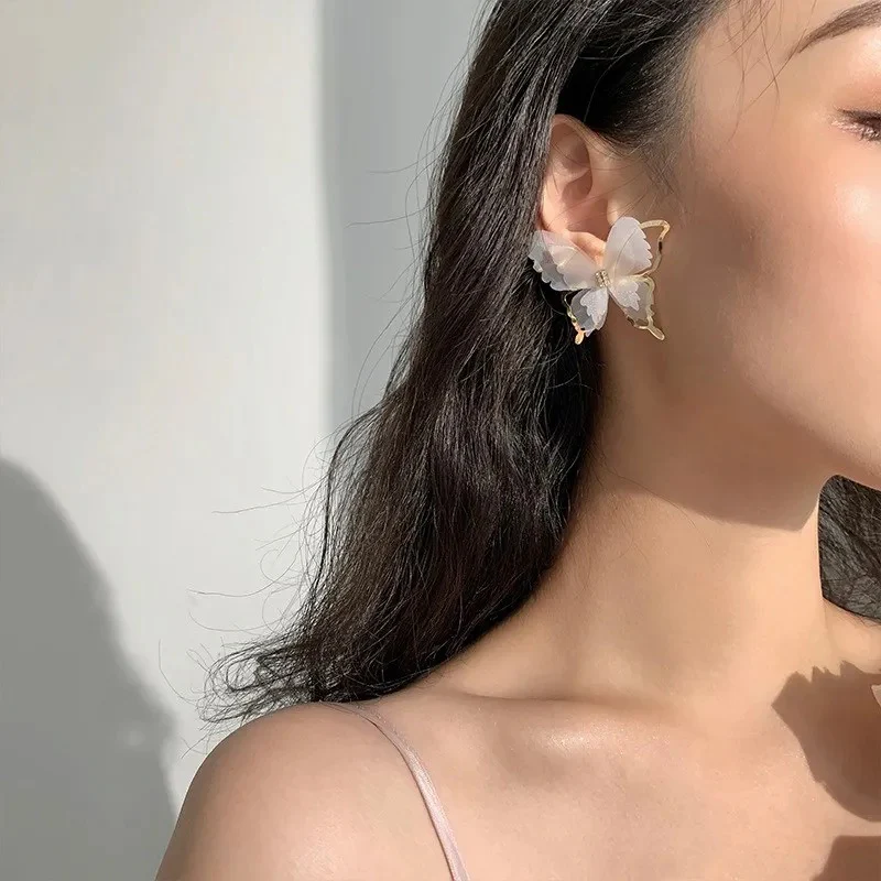 Fairy Butterfly Earrings- white - Image 2
