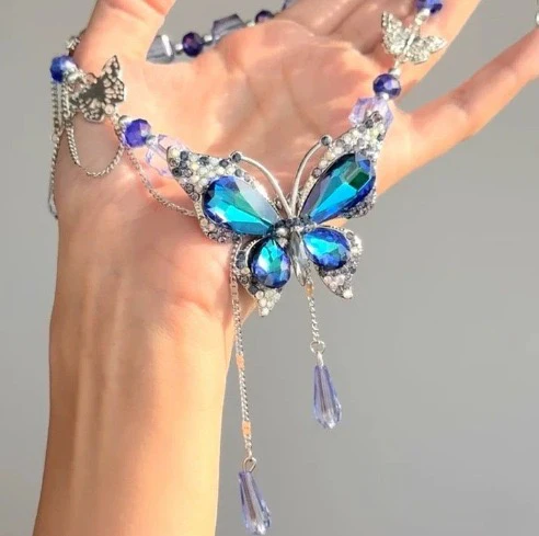 Fairy Dusted Butterfly Necklace - Image 3