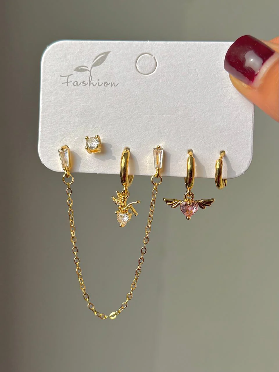 Fairy Heart Piercing Earrings