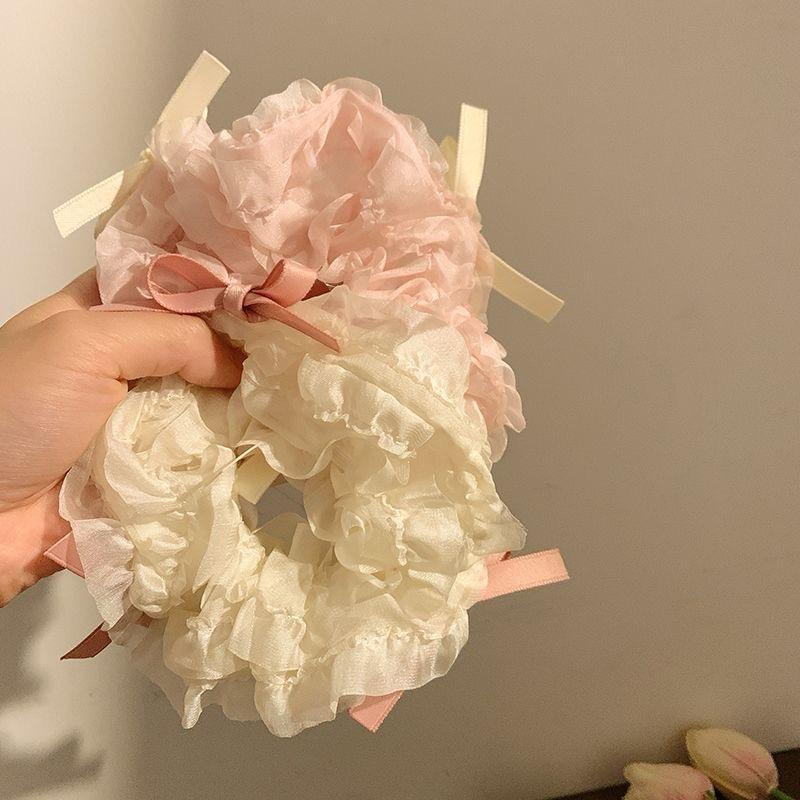 Feminine Hair Bow Scrunchies - Image 4