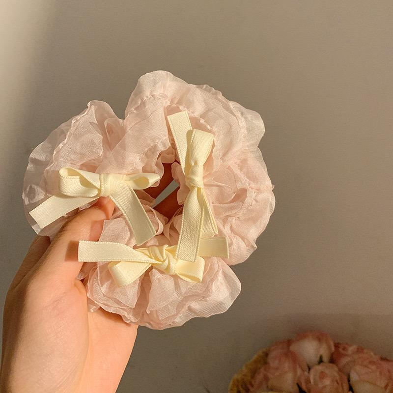 Feminine Hair Bow Scrunchies - Image 6