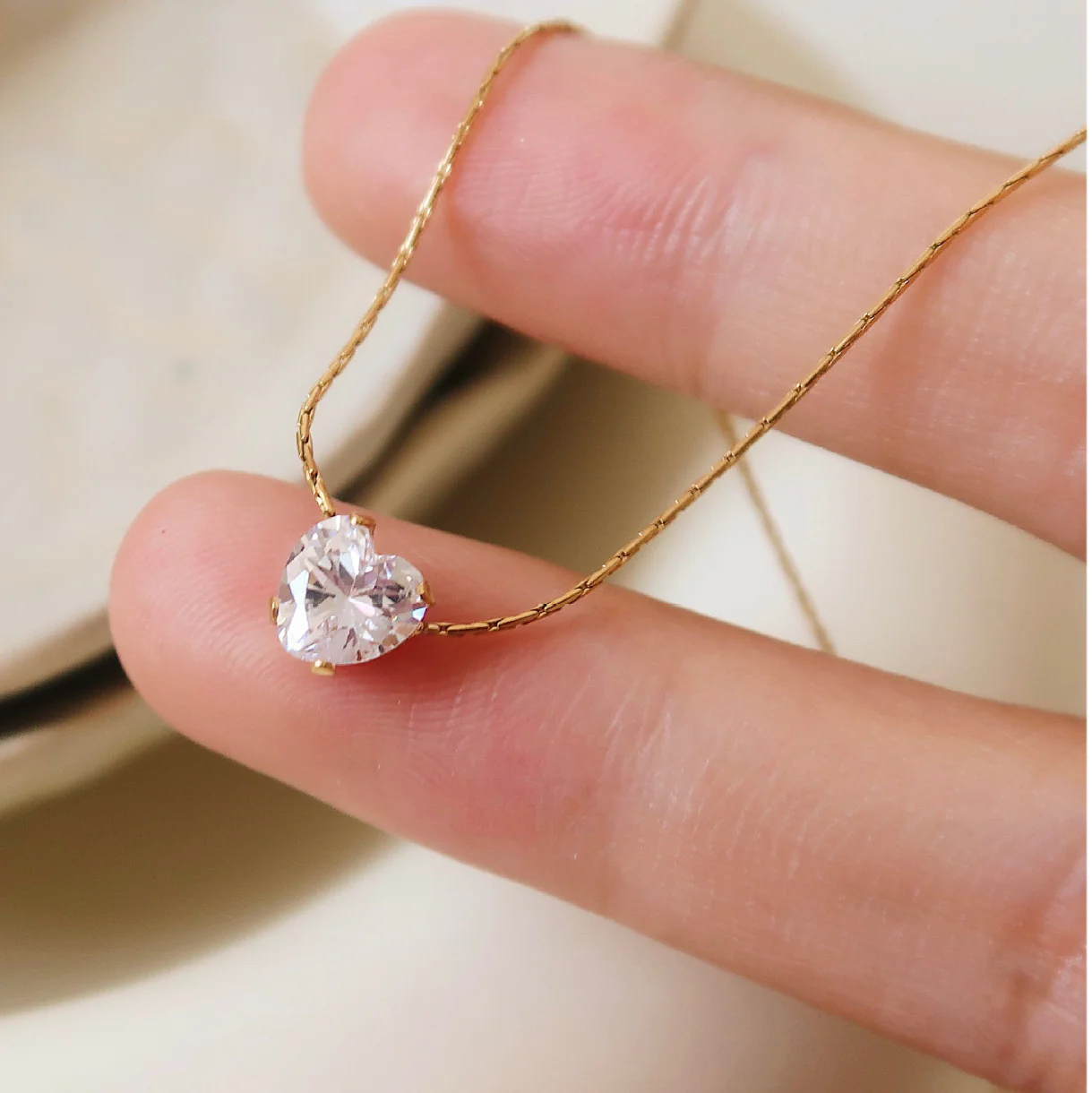 Feminine-Love Heart Necklace - Image 2