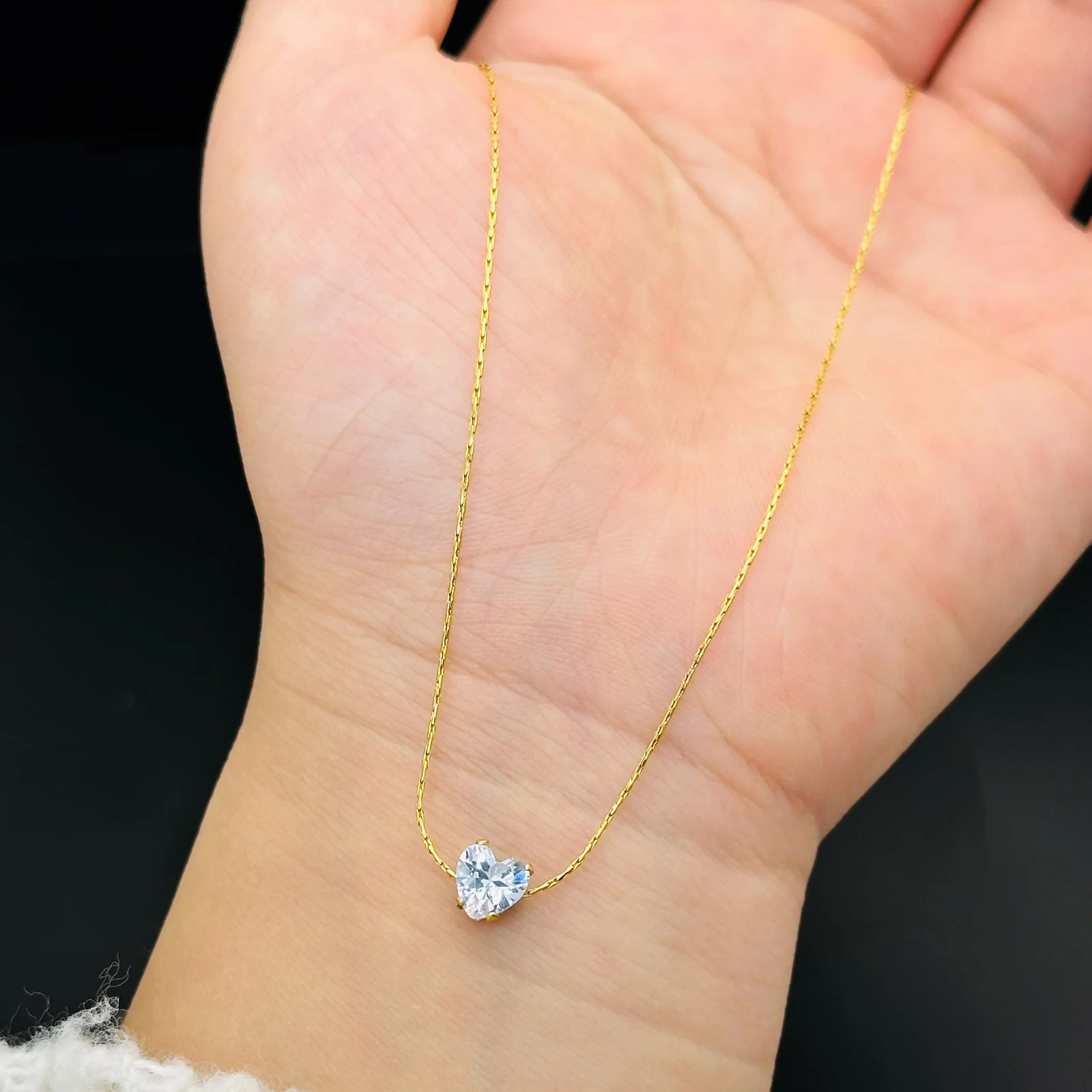 Feminine-Love Heart Necklace - Image 3
