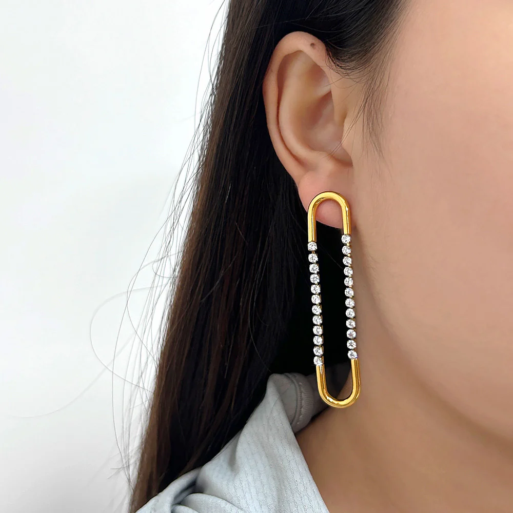 Flash n Flare Rhinestone Earrings