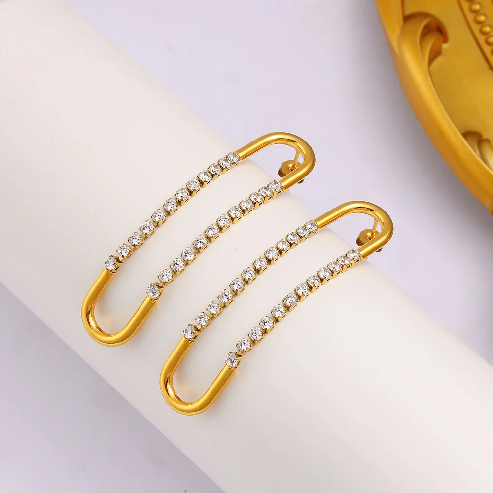 Flash n Flare Rhinestone Earrings - Image 2