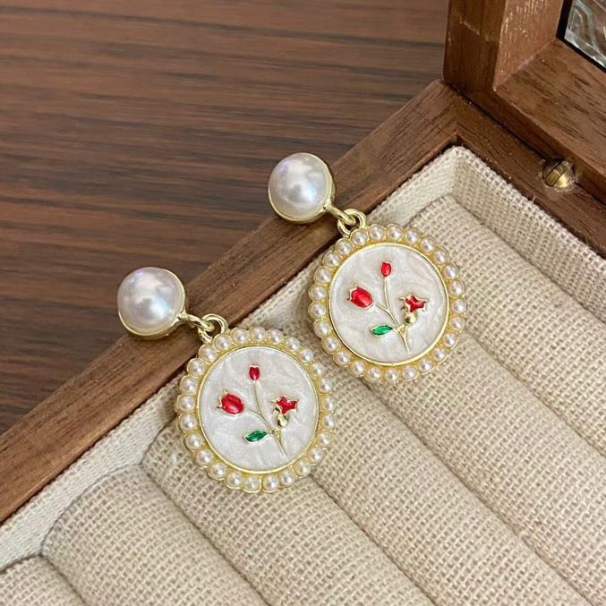 Floral Japanese Earrings - Image 3