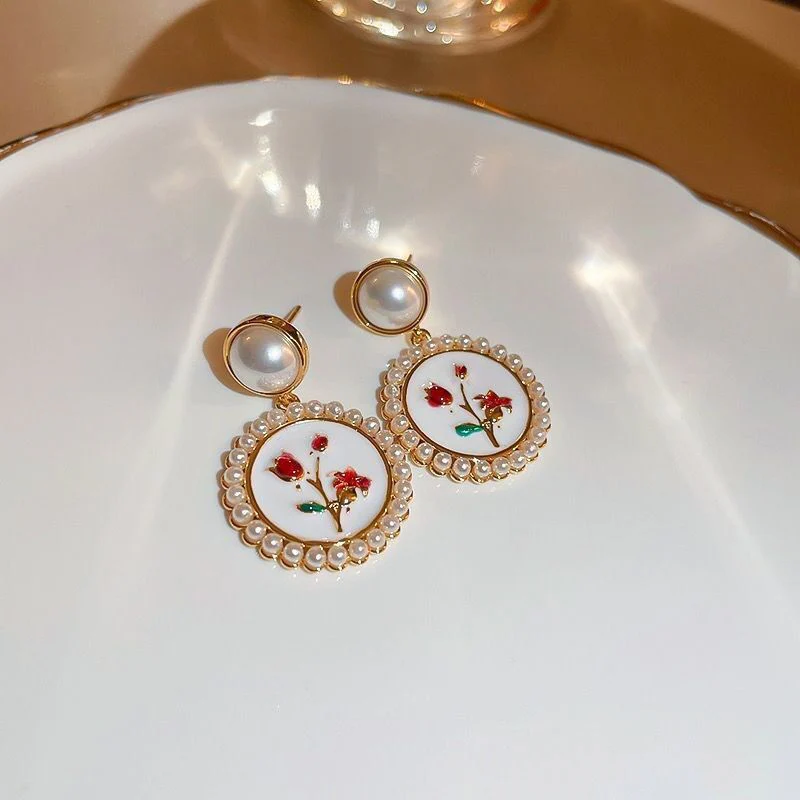Floral Japanese Earrings - Image 4