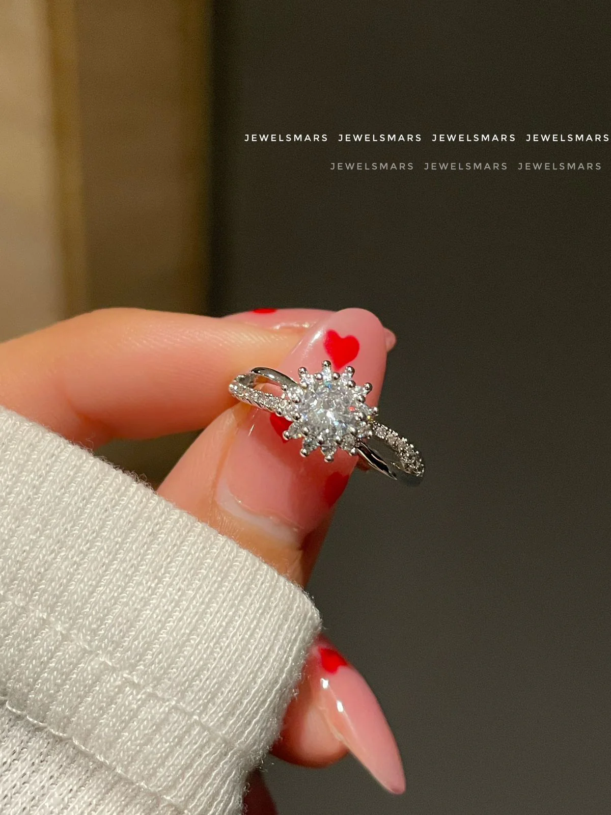 Floral Solitaire Ring - Image 2