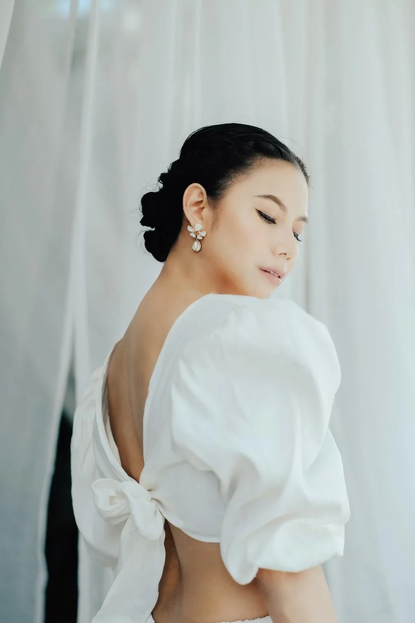 Floral Statement Earrings - Image 2